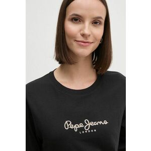 Pepe Jeans longsleeve din bumbac FIORE LS culoarea negru, PL505947 imagine