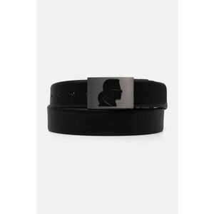 Karl Lagerfeld curea de piele barbati, culoarea negru, 544433.815302 imagine