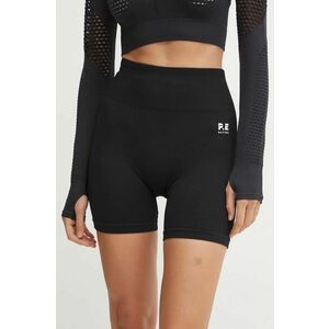 P.E Nation pantaloni scurți de antrenament Restore Seamless culoarea negru, neted, medium waist, 243S296 imagine