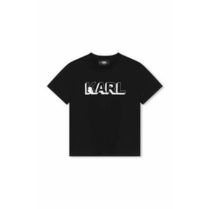 Karl Lagerfeld tricou de bumbac pentru copii culoarea negru, cu imprimeu, Z30254 imagine