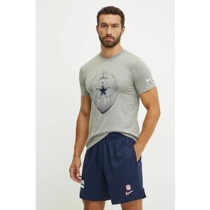 Nike tricou Dallas Cowboys barbati, culoarea gri, cu imprimeu, NKGK-06G-7RD-JKV imagine