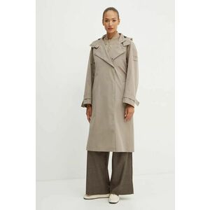 Max Mara Leisure palton femei, culoarea bej, de tranzitie, oversize, 2426036018600 imagine