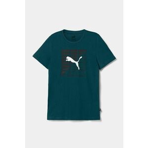 Puma tricou de bumbac pentru copii PHICS Tee 1 culoarea verde, cu imprimeu, 683404 imagine