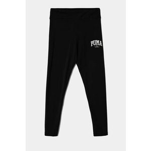 Puma leggins copii SQUAD High-Waist Leggings G Bl culoarea negru, cu imprimeu, 681782 imagine