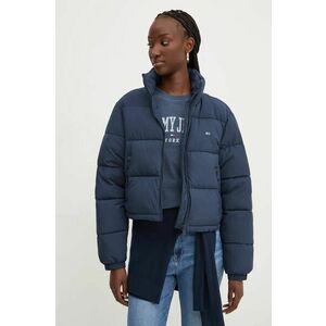 Tommy Jeans geaca femei, culoarea albastru marin, de iarna, oversize, DW0DW18828 imagine