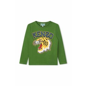 Kenzo Kids longsleeve din bumbac pentru copii culoarea verde, cu imprimeu, K60766 imagine