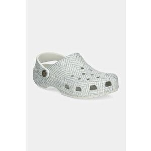 Crocs papuci Crocsclassic Tweed Clog femei, culoarea gri, 210403 imagine