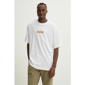 Vans tricou din bumbac barbati, culoarea alb, cu imprimeu, VN000HFZWHT1 imagine