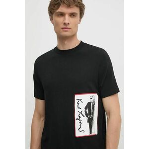 Karl Lagerfeld tricou barbati, culoarea negru, cu imprimeu, 544221.755083 imagine