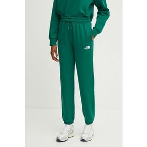 The North Face pantaloni de trening din bumbac Essential Jogger culoarea verde, neted, NF0A8A6KNL11 imagine