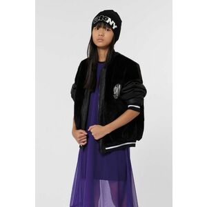 Dkny geaca bomber pentru copii culoarea negru, D60237 imagine