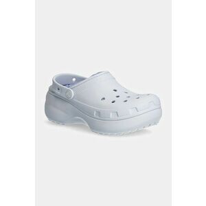 Crocs papuci Classic Platform Lined Clog W femei, culoarea violet, cu platforma, 207938 imagine