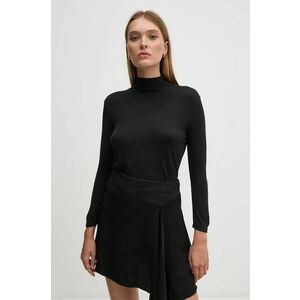 Sisley pulover din amestec de mătase culoarea negru, light, cu turtleneck, 1ZREM201P imagine