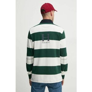 Hackett London longsleeve din bumbac culoarea verde, modelator, HM570830 imagine