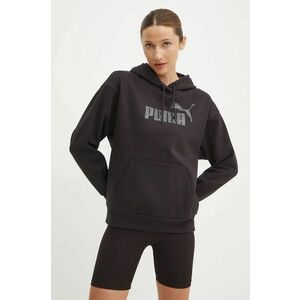 Puma bluza femei, culoarea negru, cu glugă, cu imprimeu, 681492 imagine