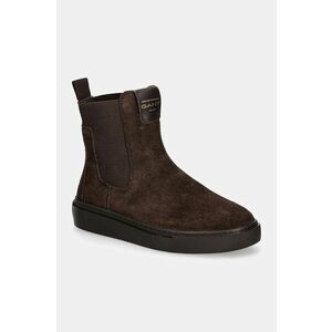 Gant botine din piele intoarsa Julice femei, culoarea maro, cu toc plat, 29553660 G46 imagine