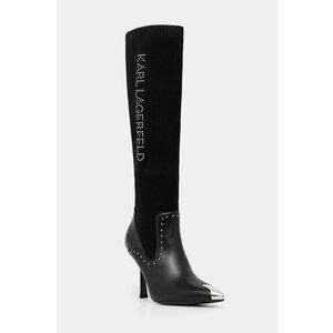 Karl Lagerfeld cizme PANDARA II femei, culoarea negru, cu toc cui, KL31374A imagine