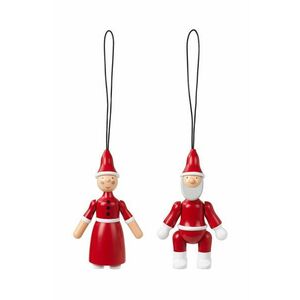 Kay Bojesen ornament pentru pomul de crăciun Santa Claus and Santa Clara 2-pack imagine