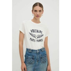 ZADIG&VOLTAIRE tricou femei, culoarea bej, JWTS01673 imagine