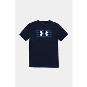 Under Armour tricou copii B TECH WM LOGO SS culoarea albastru marin, cu imprimeu, 1386819 imagine