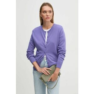 United Colors of Benetton cardigan din lana culoarea violet, light imagine