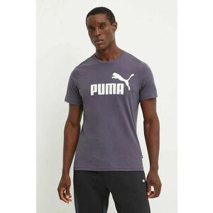 Puma tricou din bumbac culoarea gri, cu imprimeu imagine