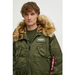 Alpha Industries geacă 45P Hooded Custom bărbați, culoarea verde, de iarnă 113145.257-green imagine