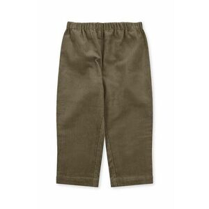 Konges Sløjd pantaloni de bumbac pentru copii culoarea verde, neted imagine