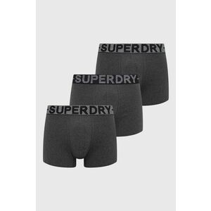 Superdry boxeri 3-pack barbati, culoarea gri imagine