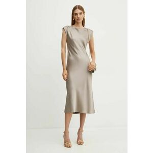 Marella rochie culoarea albastru marin, midi, evazati, 2423226111200 imagine