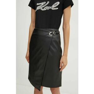 Karl Lagerfeld fusta culoarea negru, mini, evazati, 246W1209 imagine