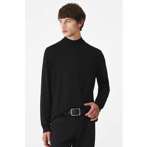 Medicine pulover barbati, culoarea negru, light, cu turtleneck imagine