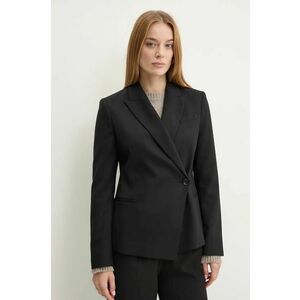 BOSS geaca de lana culoarea negru, cu doua randuri de nasturi, neted, 50524019 imagine