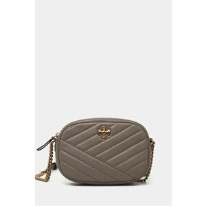 Tory Burch poseta de piele Kira Chevron culoarea bej, 152353 imagine