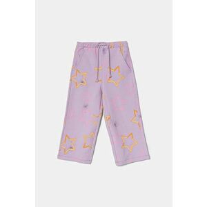 United Colors of Benetton pantaloni de trening pentru copii culoarea violet, modelator, 39T6GF040 imagine