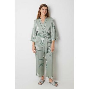 women'secret set de pijamale din 3 piese SENSE 1 AND 2 culoarea verde, satin, 2548211 imagine