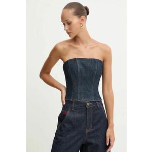 Miss Sixty top din denim culoarea albastru marin, neted, 6L3XJ5520000 imagine