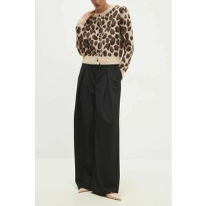 Answear Lab pantaloni femei, culoarea negru, drept, high waist imagine