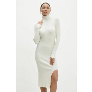 Answear Lab rochie culoarea bej, midi, mulata imagine