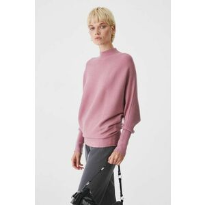 Medicine pulover femei, culoarea roz, light, cu turtleneck imagine