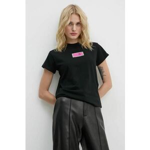 MM6 Maison Margiela tricou din bumbac femei, culoarea negru, S62GD0189.S23588 imagine