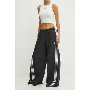 adidas Originals pantaloni de trening Oversized Zip Off Track Pant culoarea negru, cu imprimeu, JM9254 imagine