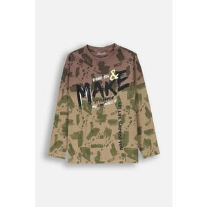 Coccodrillo longsleeve din bumbac pentru copii culoarea verde, cu imprimeu, EVERYDAY BOY imagine