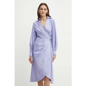 Karl Lagerfeld rochie din bumbac culoarea violet, mini, evazati, 246W1302 imagine