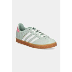 adidas Originals sneakers de piele întoarsă pentru copii GAZELLE culoarea verde, IG9152 imagine