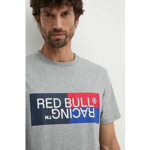 Red Bull Racing x Pepe Jeans tricou din bumbac Red Bull Racing x Pepe Jeans barbati, culoarea gri, cu imprimeu, RM500001 imagine