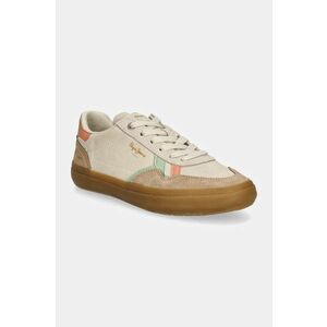 Pepe Jeans sneakers din piele intoarsă PLS31586 culoarea bej, TRAVIS RETRO W imagine