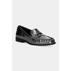 MICHAEL Michael Kors mocasini de piele Carlson femei, culoarea argintiu, cu toc plat, 40F4CSFP1M.041 imagine