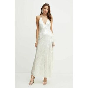 Bardot rochie YVE culoarea alb, midi, evazati, 59315DB1 imagine