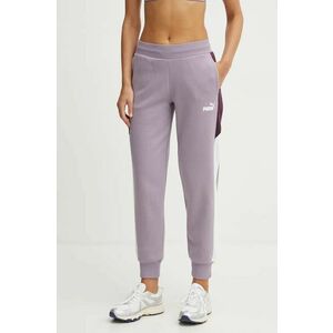 Puma pantaloni de trening culoarea violet, cu imprimeu, 681649 imagine